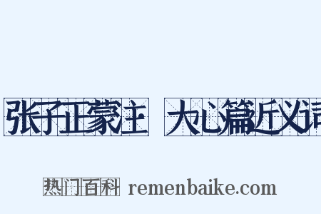 张子正蒙注·大心篇近义词是什么意思的图片